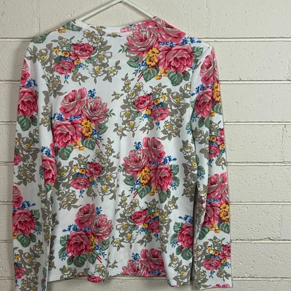 Lucky Brand Floral Henley Thermal Top size XL - Picture 5 of 8